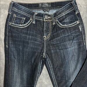 Silver Jeans Blue Skinny Women’s Jeans with Contrast Stitching